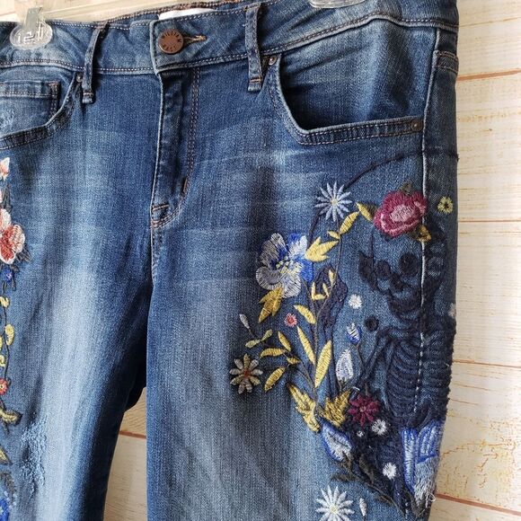 William Rast Perfect Skinny Embroidered Stretchy Denim 5-Pocket Styling Jeans - Picture 3 of 7